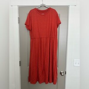 SHEIN Rust Short Sleeve Dress
